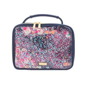 Brand new packed party lunchbox, navy blue, glitter girls lunchbox